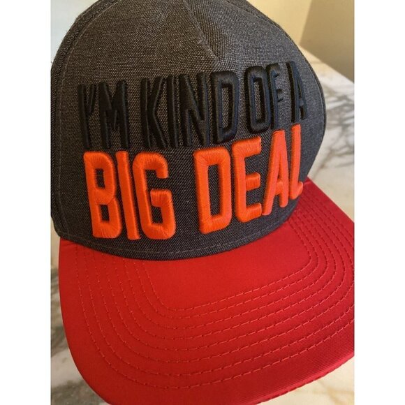 Anchorman Snapback Cap Hat Ron Burgundy I'm Kind Of A Big Deal Adjustable Red - Picture 2 of 6